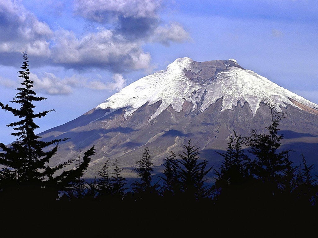 Hotting up: Cotopaxi in the Andes is Ecuador's highest active volcano