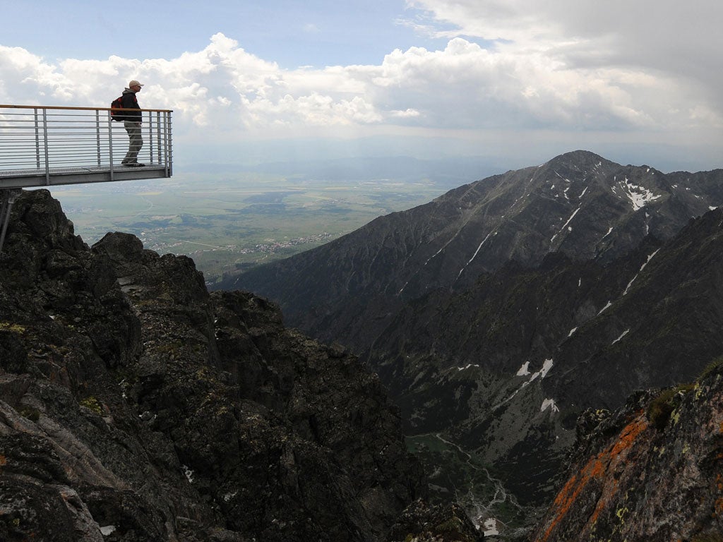 Great heights: View from the Lomnicky Stit Observatory in the High Tatras range