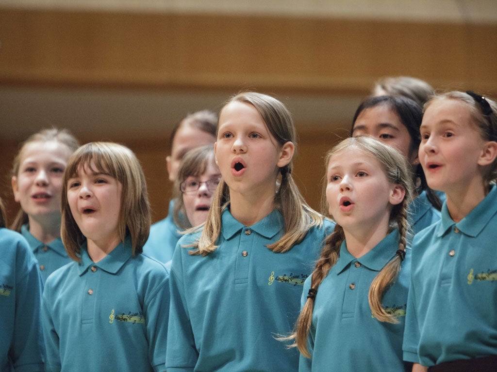 Sounding off: The Lindley Junior School Choir compete for the Choir of the Year title