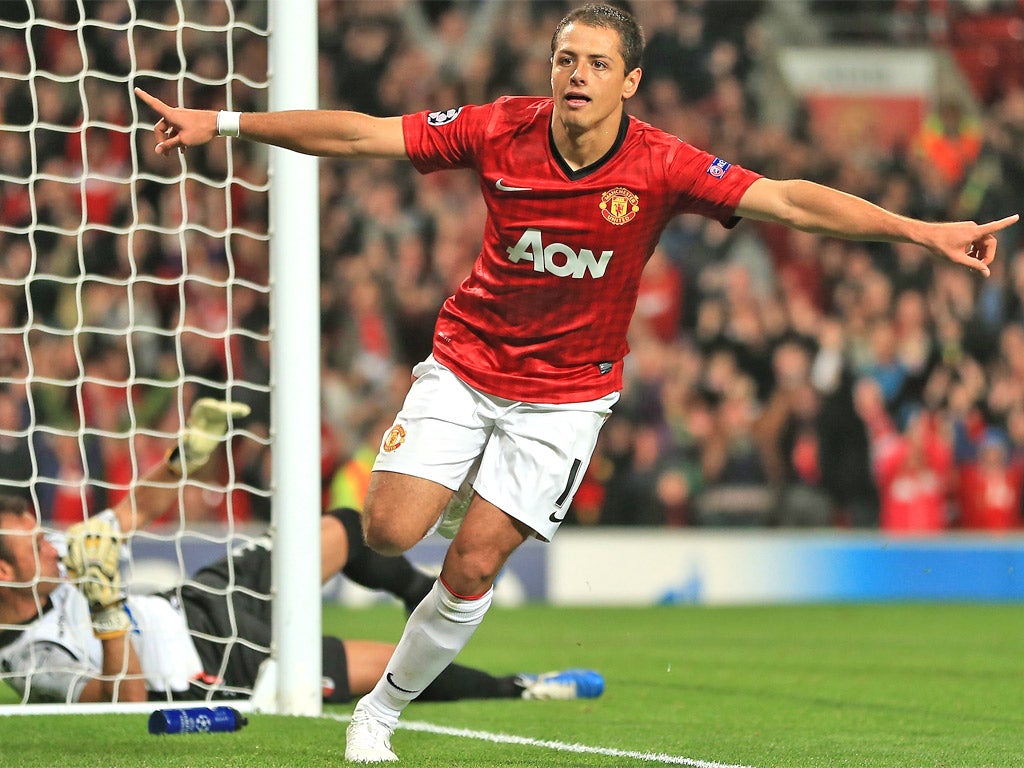 Javier Hernandez struck twice to save United's blushes