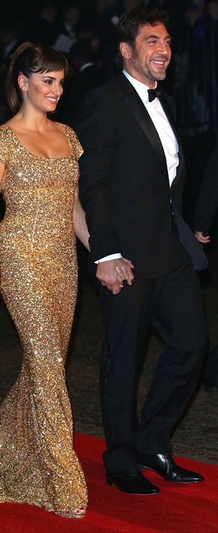 Penelope Cruz and Javier Bardem at the "Skyfall" premiere