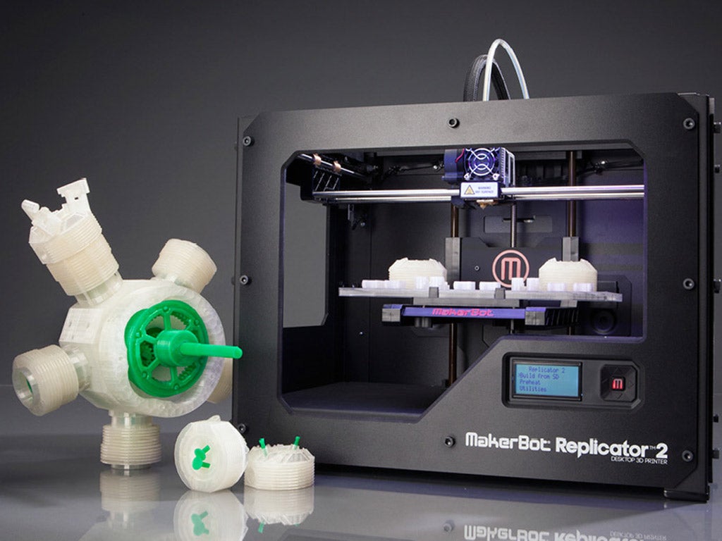 The machine: The 3D Printshow was a first chance for many to see Makerbot’s new Replicator 2 device