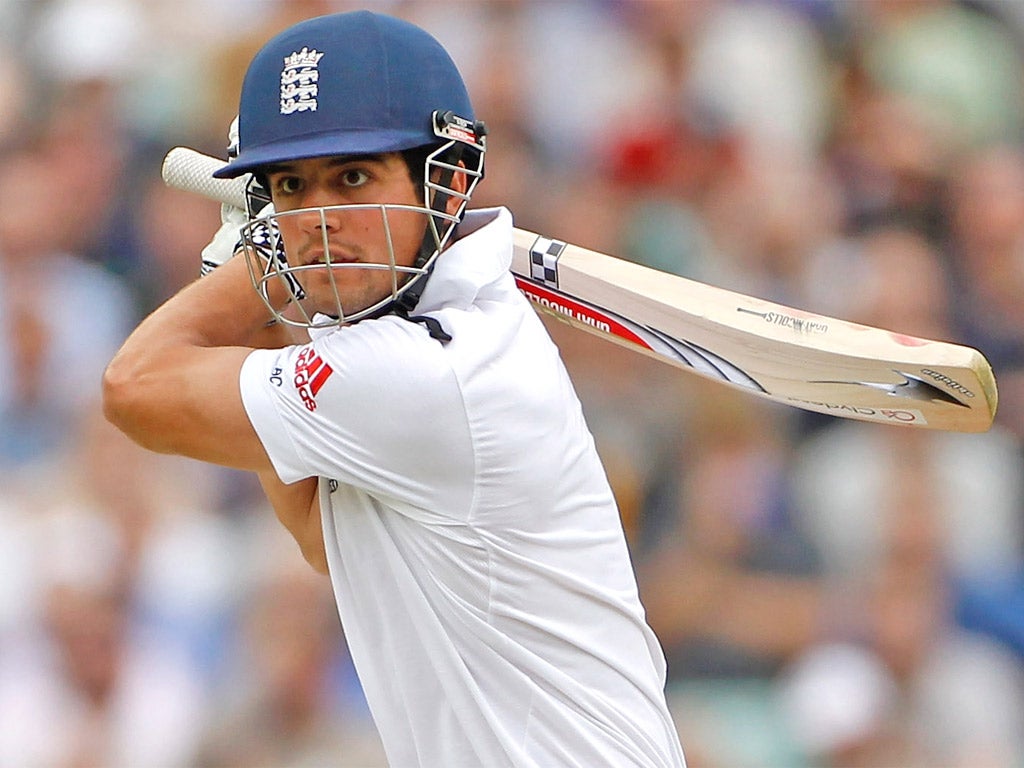 Alastair Cook takes over as captain from Andrew Strauss, who had a 100% winning record in Test matches against India