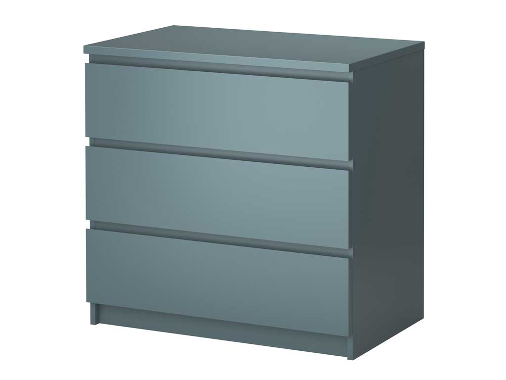 Malm three-drawer chest of drawers