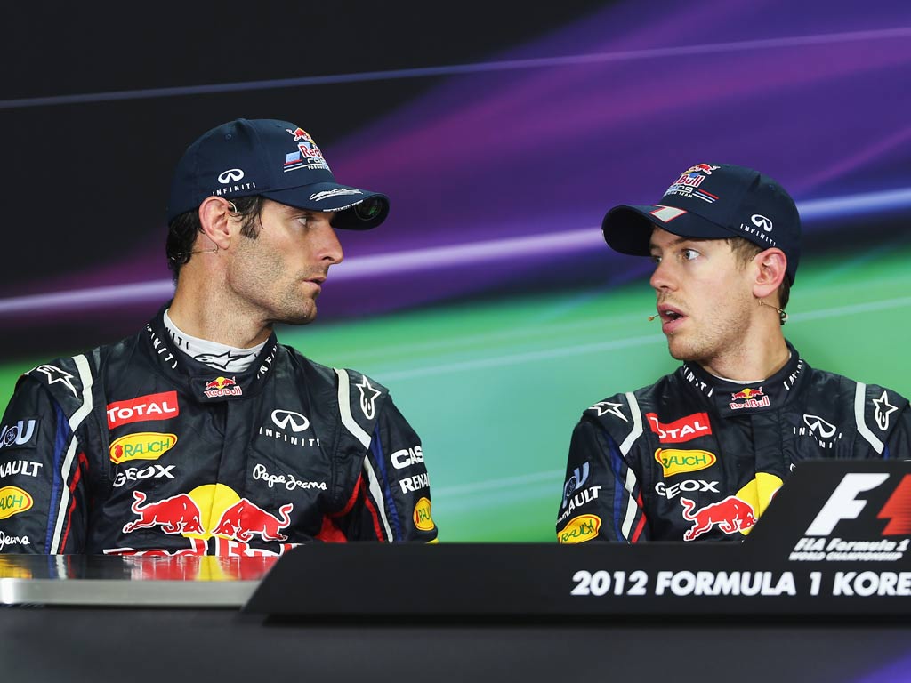 Mark Webber and Serbastian Vettel