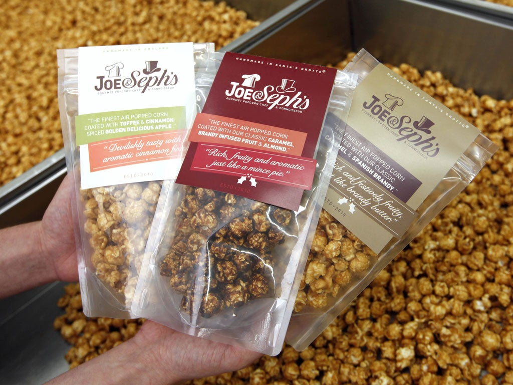 Joe & Seph's exotically flavoured popcorn