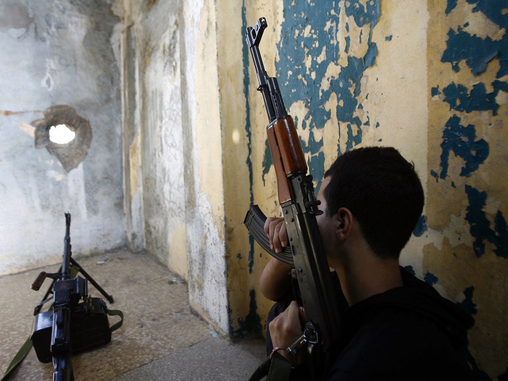 A Hezbollah fighter in a Shia area of Beirut