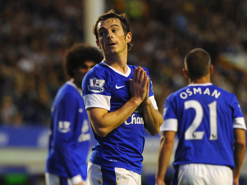 Everton defender Leighton Baines