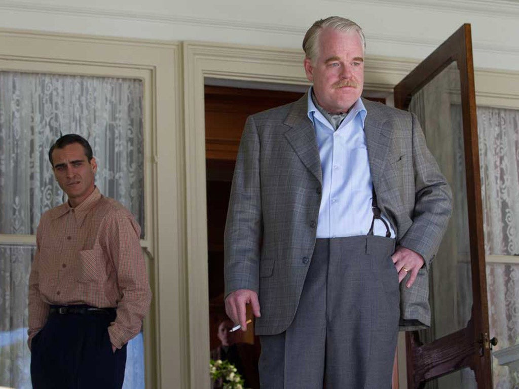 Hoffman with Joaquin Phoenix in his new film 'The Master'
