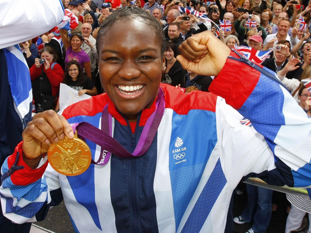 Nicola Adams with her gold medal