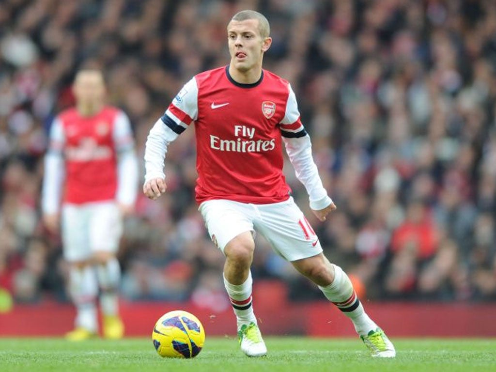 Jack Wilshere won praise from Arsène Wenger on his return