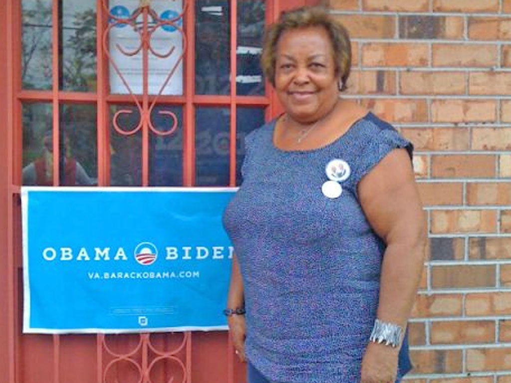 Ida Edwards, 74, an Obama neighbourhood team volunteer