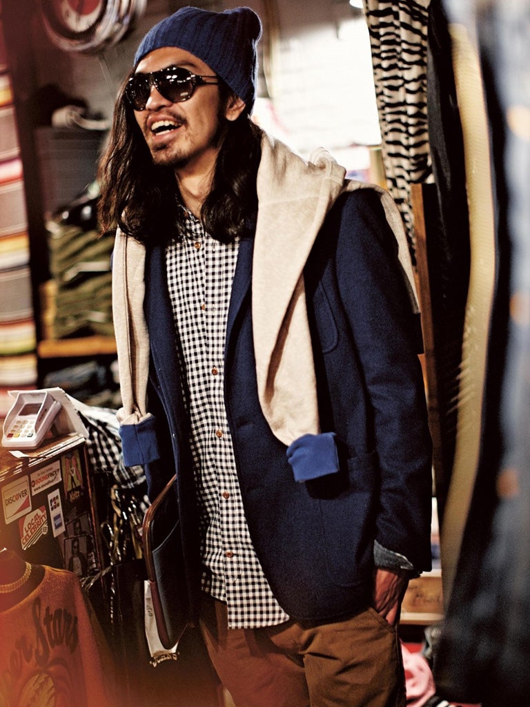 An image from the autumn catalogue shot in Tokyo, available
exclusively at mrporter.com