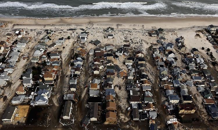 Hurricane Sandy caused catastrophic damage to much of the eastern seaboard in 2012