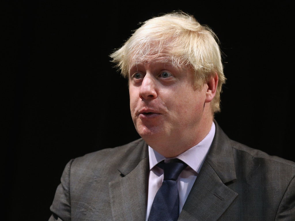 London Mayor Boris Johnson