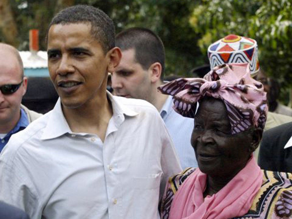 Barack Obama on a visit to Kenya in 2012