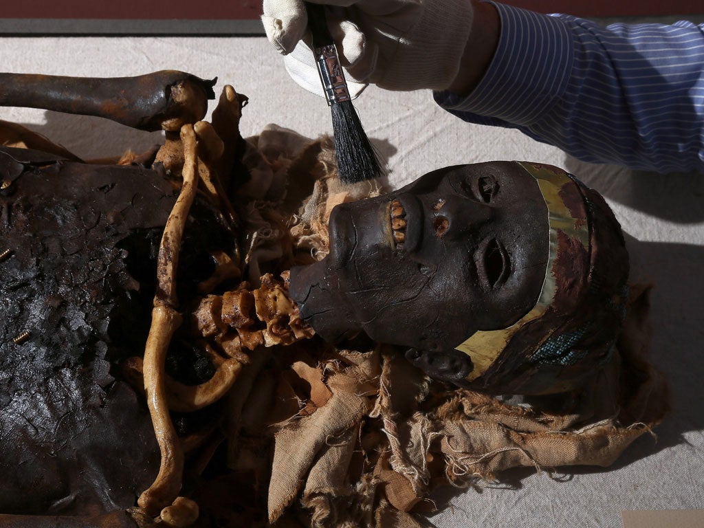 A replica of the pharaoh's mummy