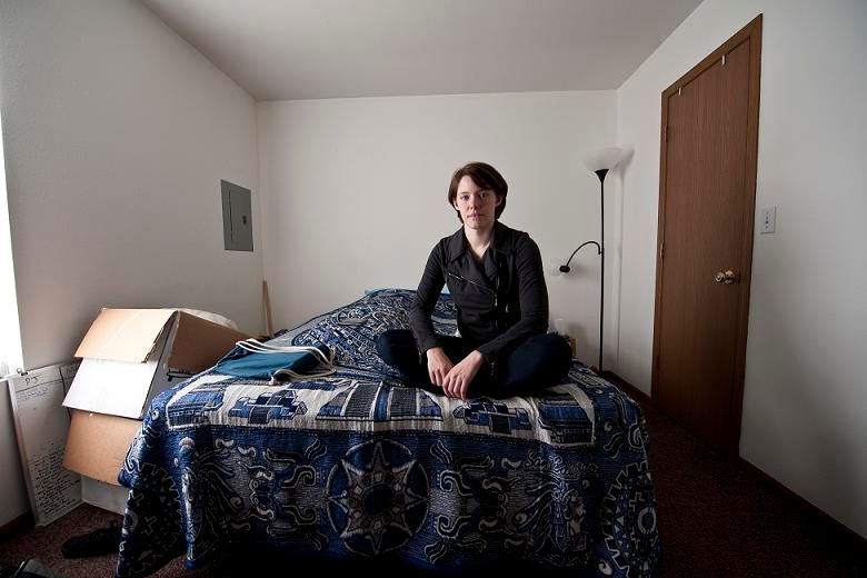 Kelly Coleman shares a house with two other students in Columbia, Missouri