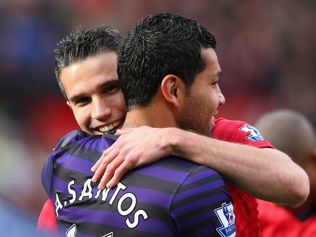 Andre Santos and Robin van Persie