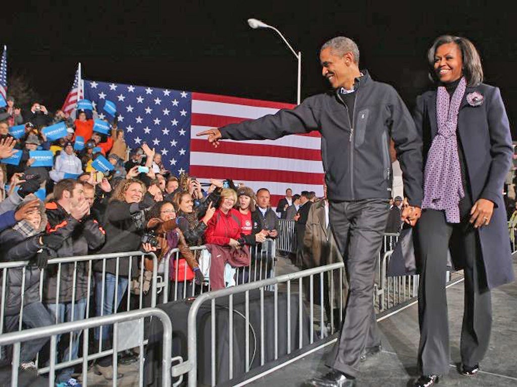 Barack Obama with his wife Michelle
