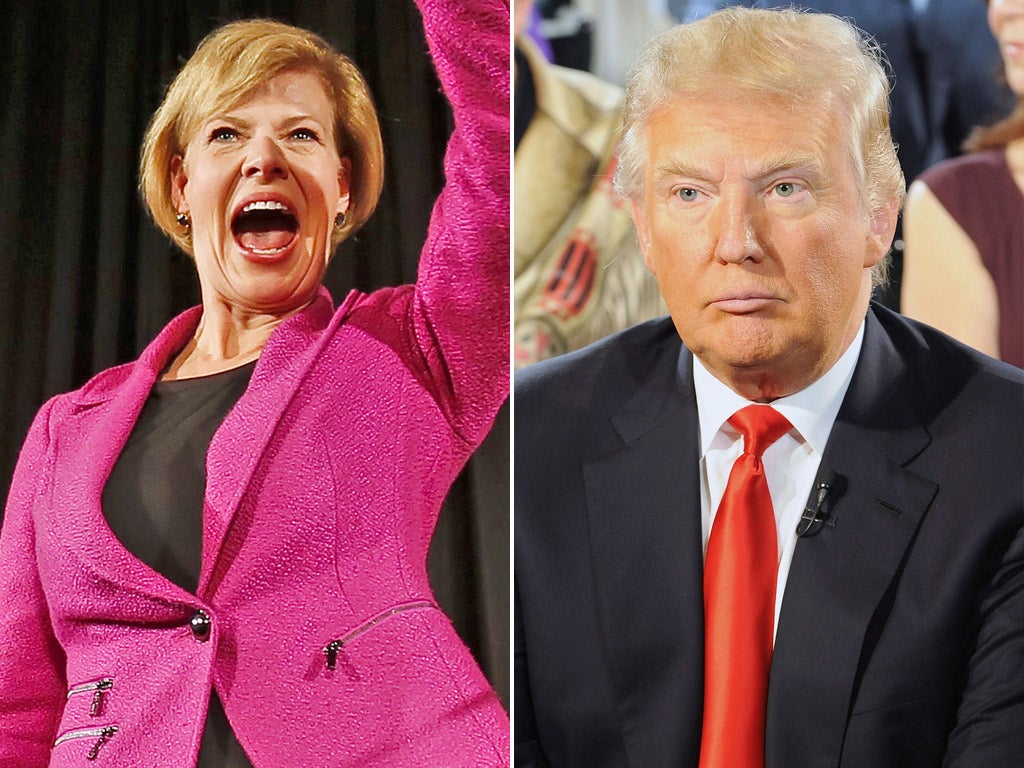 Tammy Baldwin and Donald Trump