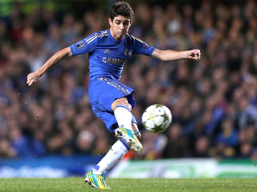 Oscar scores Chelsea's second last night from long range