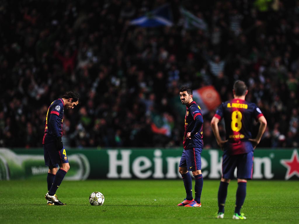 Barcelona suffered a rare defeat at the hands of Celtic