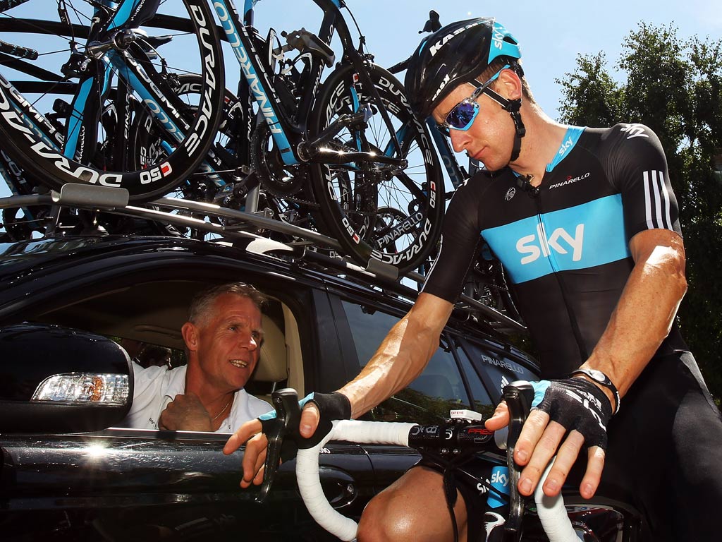 Shane Sutton and Bradley Wiggins pictured together in 2010