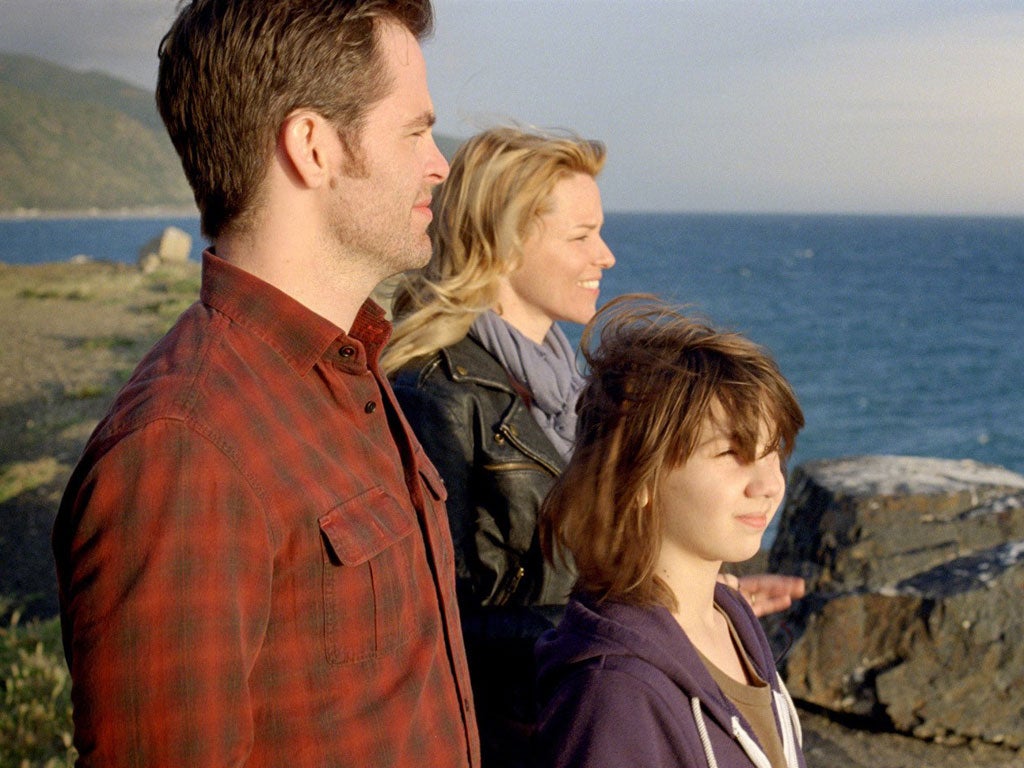 Still waters running shallow: Chris Pine, Elizabeth Banks and Michael D'Addario in 'People Like Us'