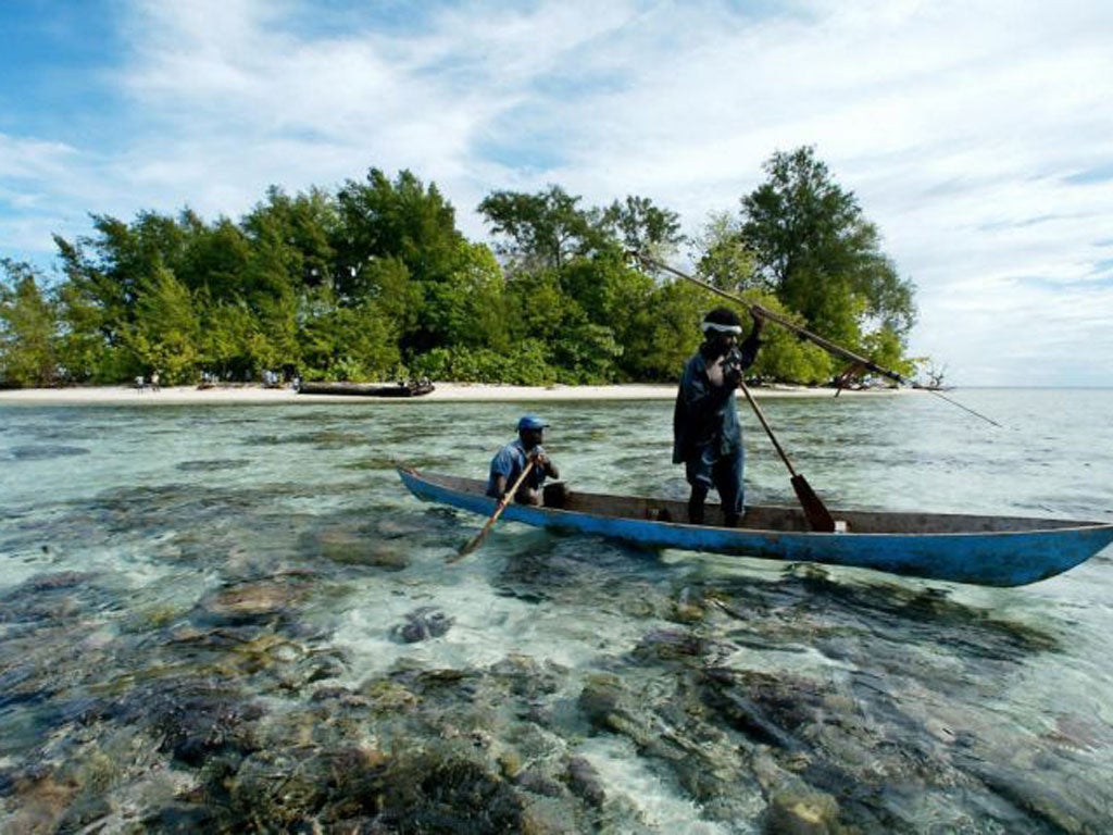 Paddle on: fishermen off Kennedy Island