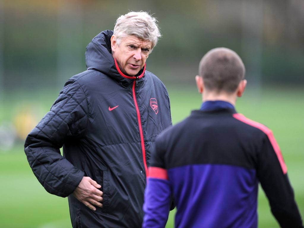 Arsene Wenger with Jack Wilshere