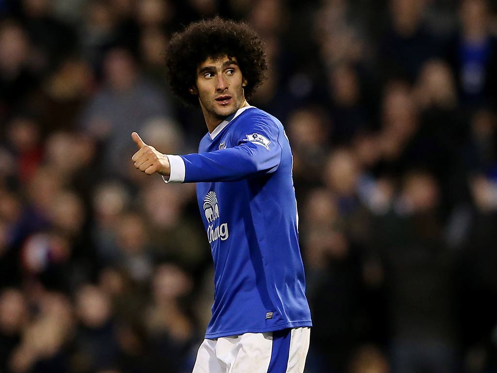 Everton forward Marouane Fellaini