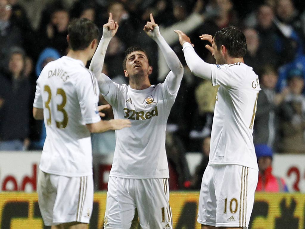 Swansea City's Spanish midfielder Pablo Hernandez