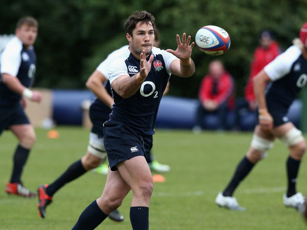 Brad Barritt trains at Bagshot yesterday