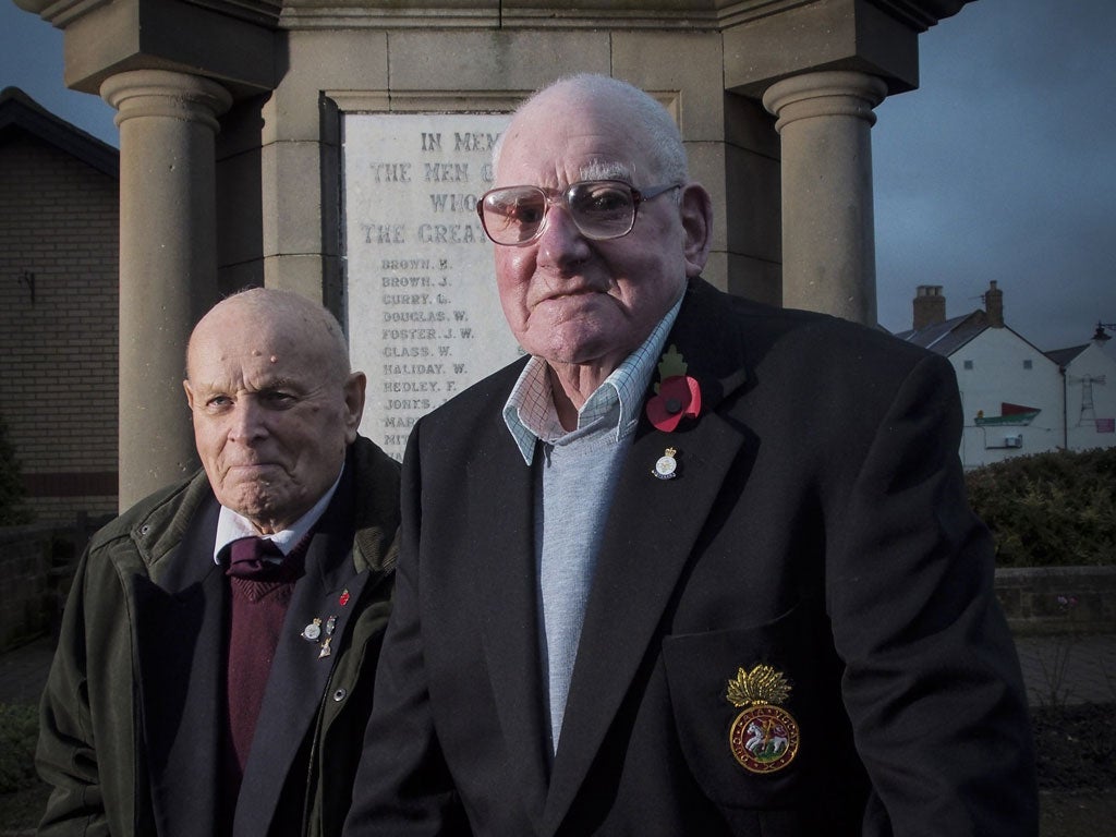 Enduring memories: Eddie Howlett, left, and Clar Hedley, two of the few survivors of the Burma Railway