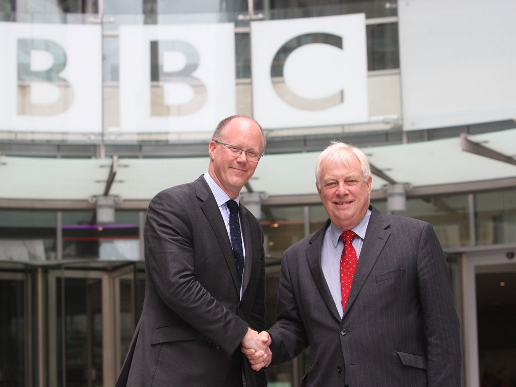 Lord Patten greets his new DG in September