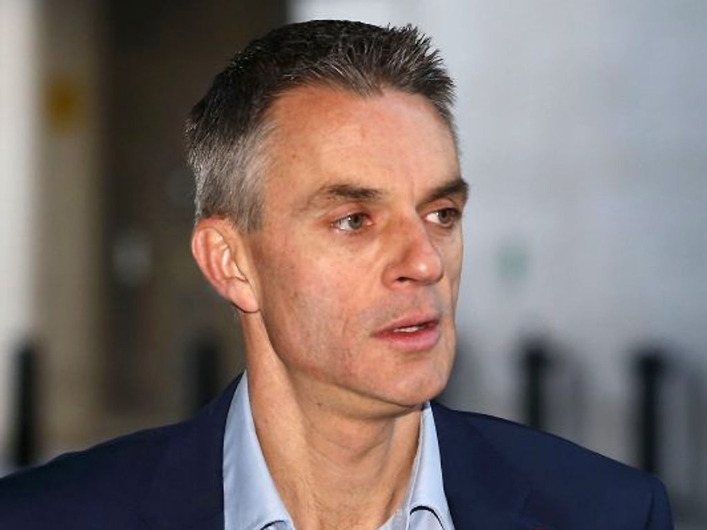 Acting director general of the BBC Tim Davie, who was appointed following George Entwistle's resignation, arrives at New Broadcasting House on 11 November 2012