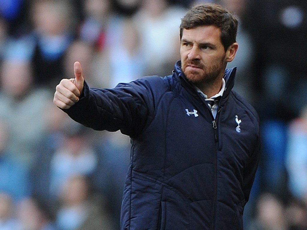 Andre Villas-Boas reacts after seeing Spurs take the lead