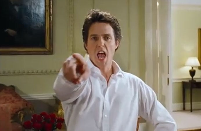 Hugh Grant dancing in 2003 film Love Actually