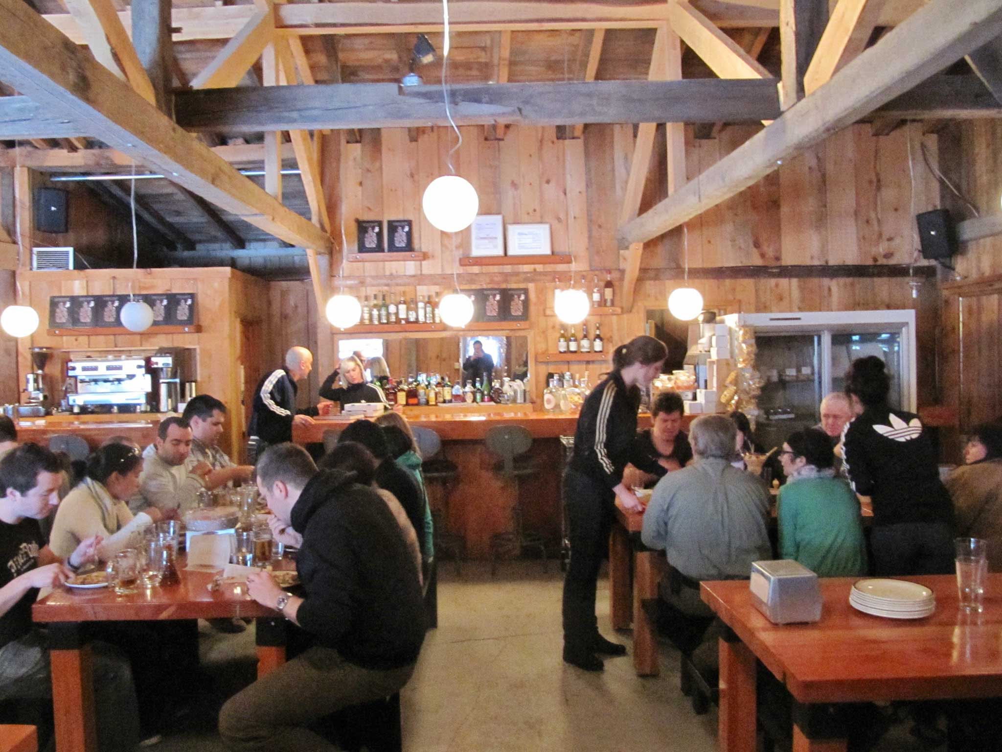 Cabane à Sucre is noisy, organised chaos with tables colonised by extended families and large groups, plaid-shirted and puffer-jacketed