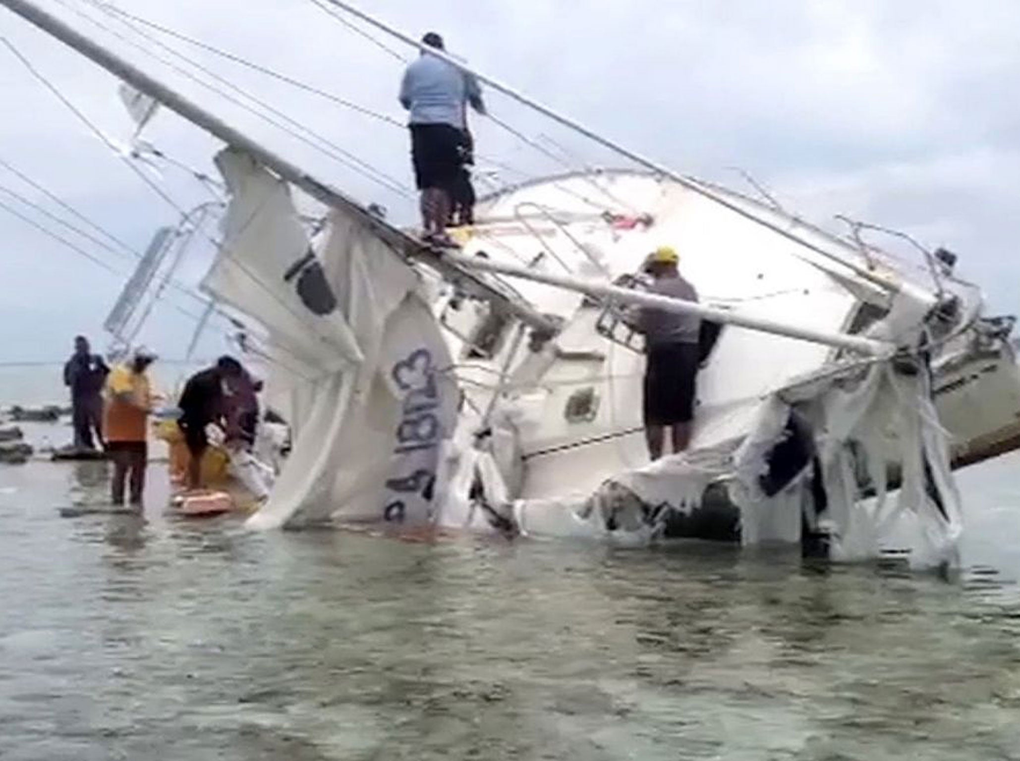 The JeReVe was found washed up on a Tongan atoll