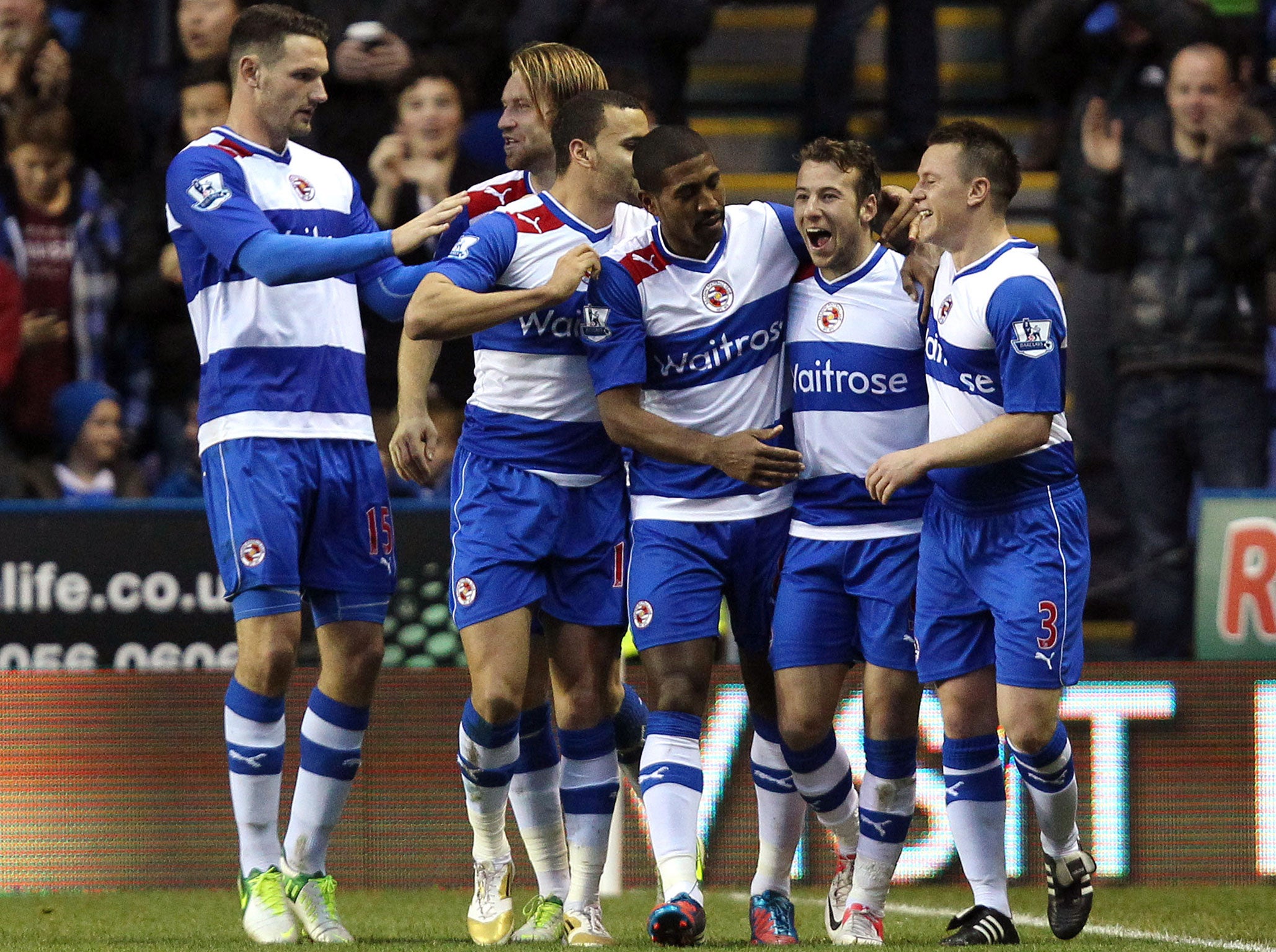 LeFondre celebrates the winner with his teammates