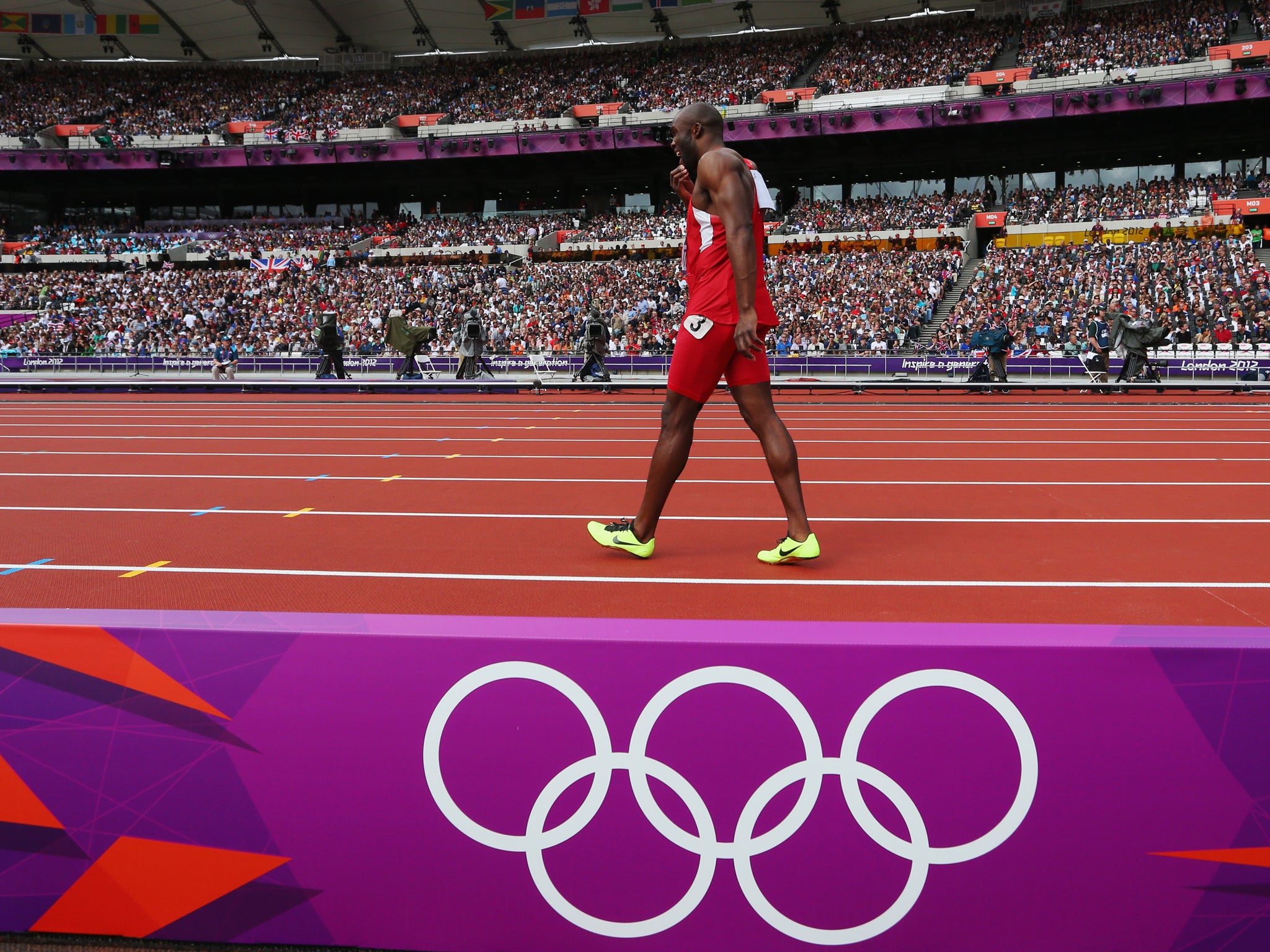 American sprinter LaShawn Merritt was cleared to compete at London 2012 but pulled up in the 400 metres semi-final with a hamstring problem