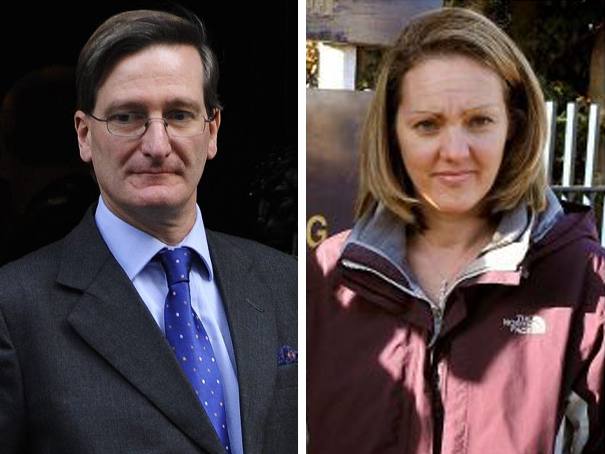 Attroney General Dominic Grieve, left, and Danny Nightingale's wife Sally, who has been campaigning for a review of her husband's sentence