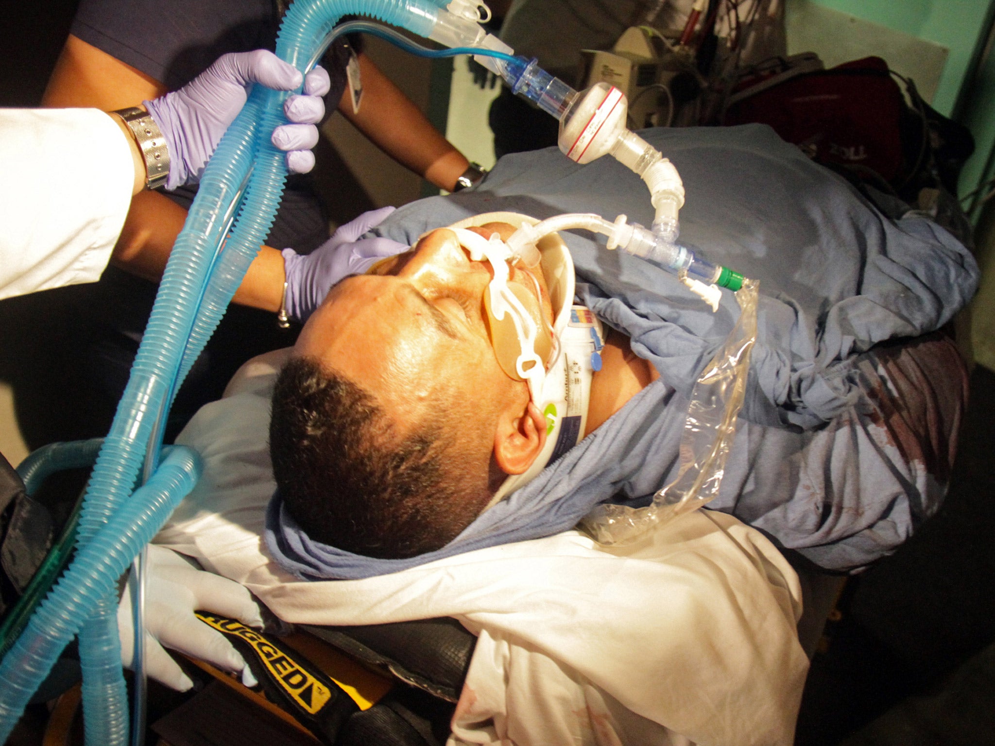 Hector ‘Macho’ Camacho is taken to a medical centre on Tuesday