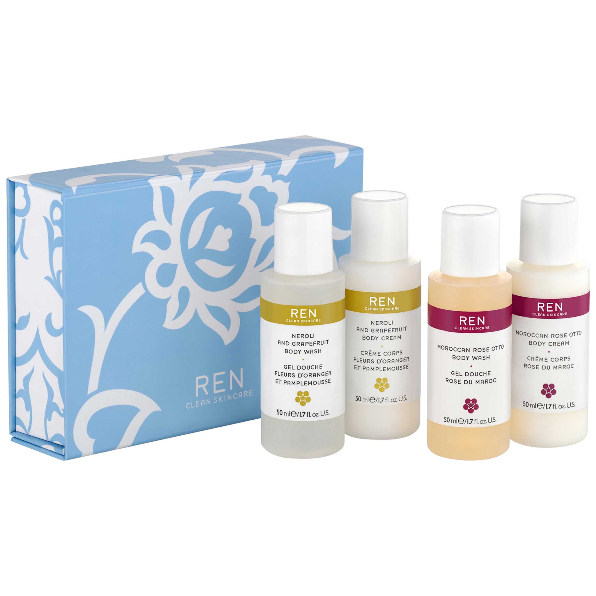 <p>REN Mini Set</p>

<p>Bestselling body products in carry-on quantities</p>

<p>£15, <a href="http://johnlewis.com">johnlewis.com</a></p>