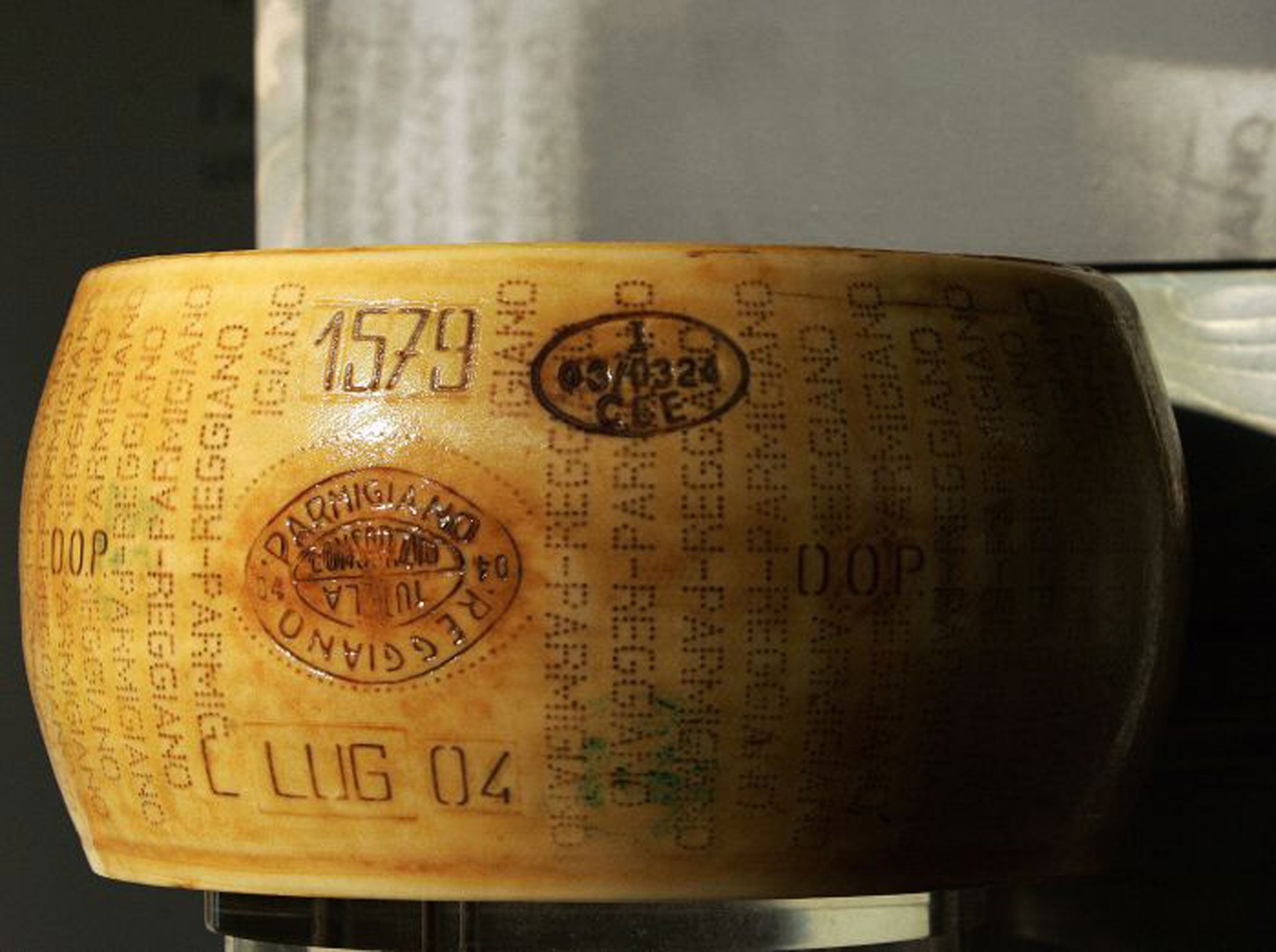 Hard cheese: a wheel of Parmigiano Reggiano
