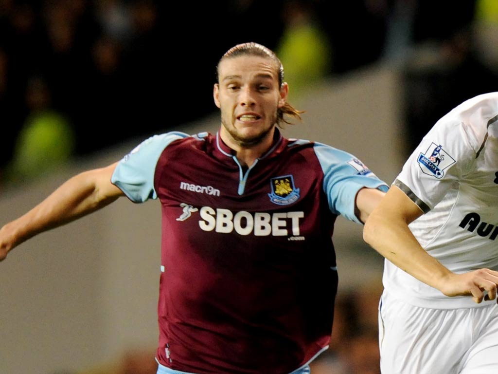 West Ham striker Andy Carroll