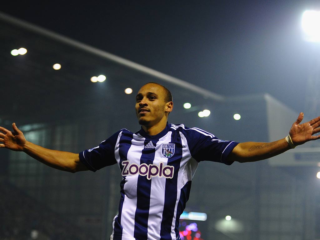 West Brom striker Peter Odemwingie