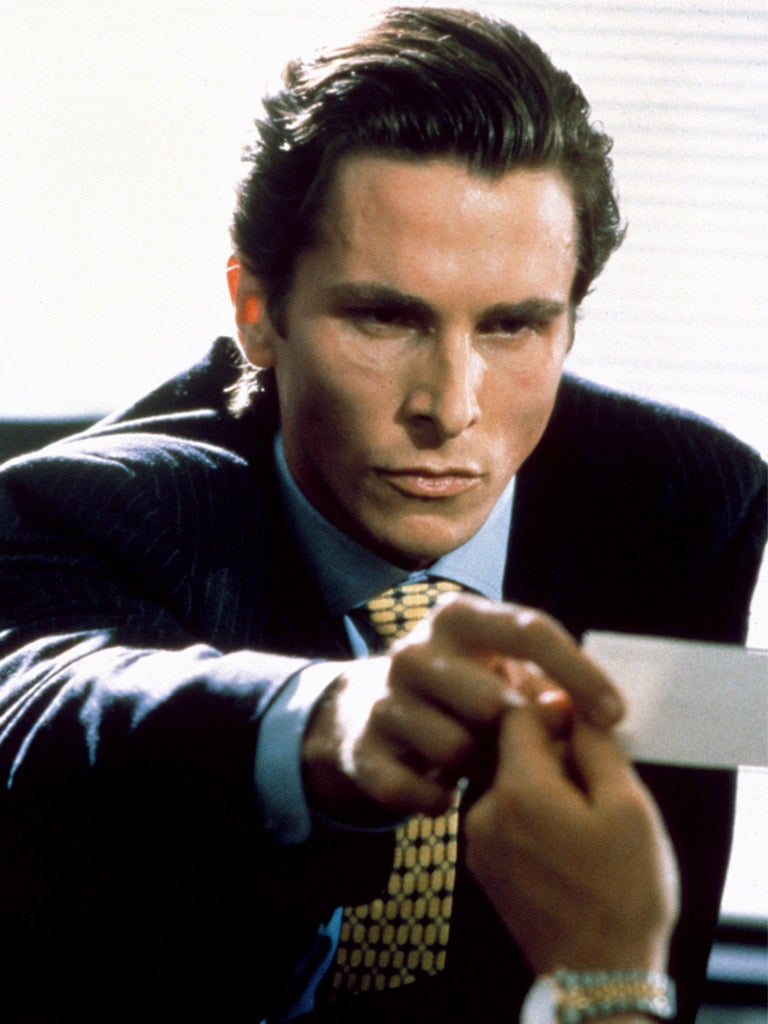 Card envy: Christian Bale as Patrick Bateman in 'American Psycho'